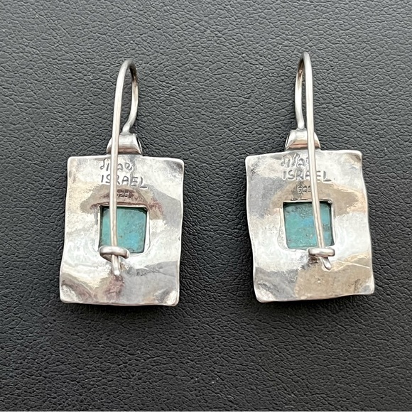 🔴SOLD🔴 Shablool Didae sterling silver turquoise earrings - Picture 2 of 7